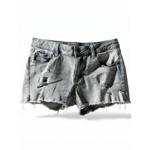 Arizona Jean‎ Co. Womens Distressed Light Wash Denim Cutoff Shorts Size 12